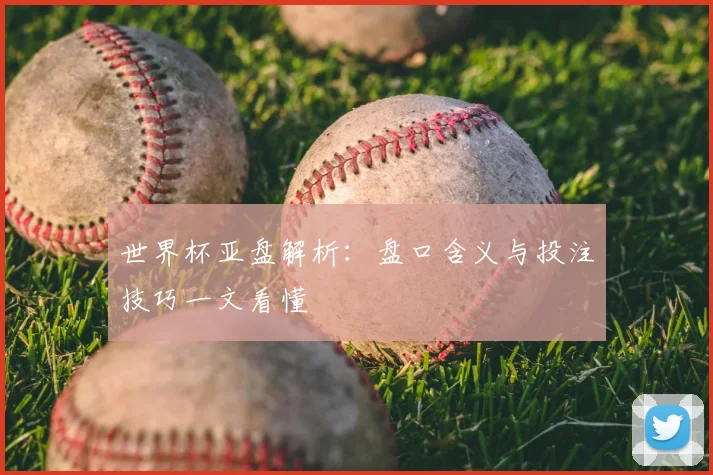 世界杯亚盘解析：盘口含义与投注技巧一文看懂